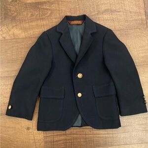 Vintage Navy Toddler Blazer x Tom Sawyer w/ Golden Buttons
